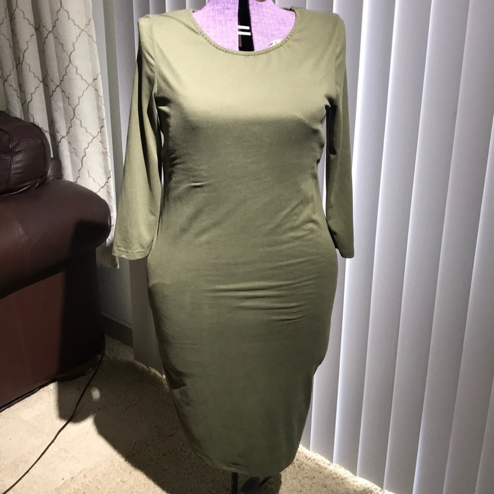 X Large tight green dress